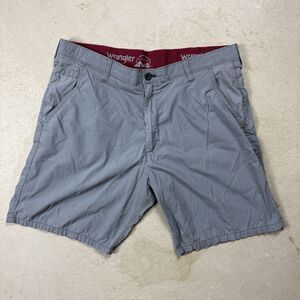 Wrangler Outdoor Stretch Chino Shorts Men’s 36 Gray Blue Hiking Casual